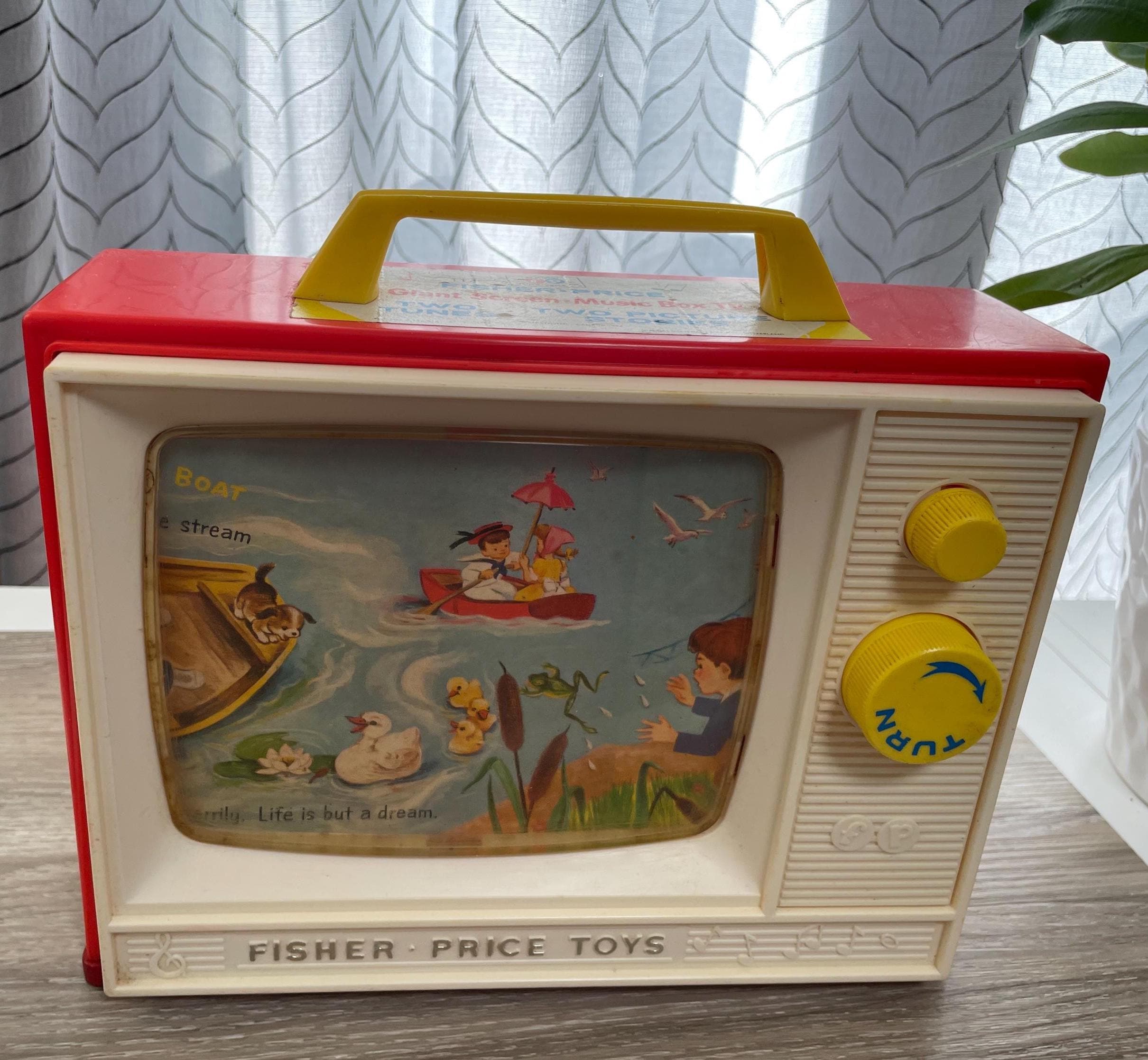 Vintage Fisher Price Music Box Tv - Etsy
