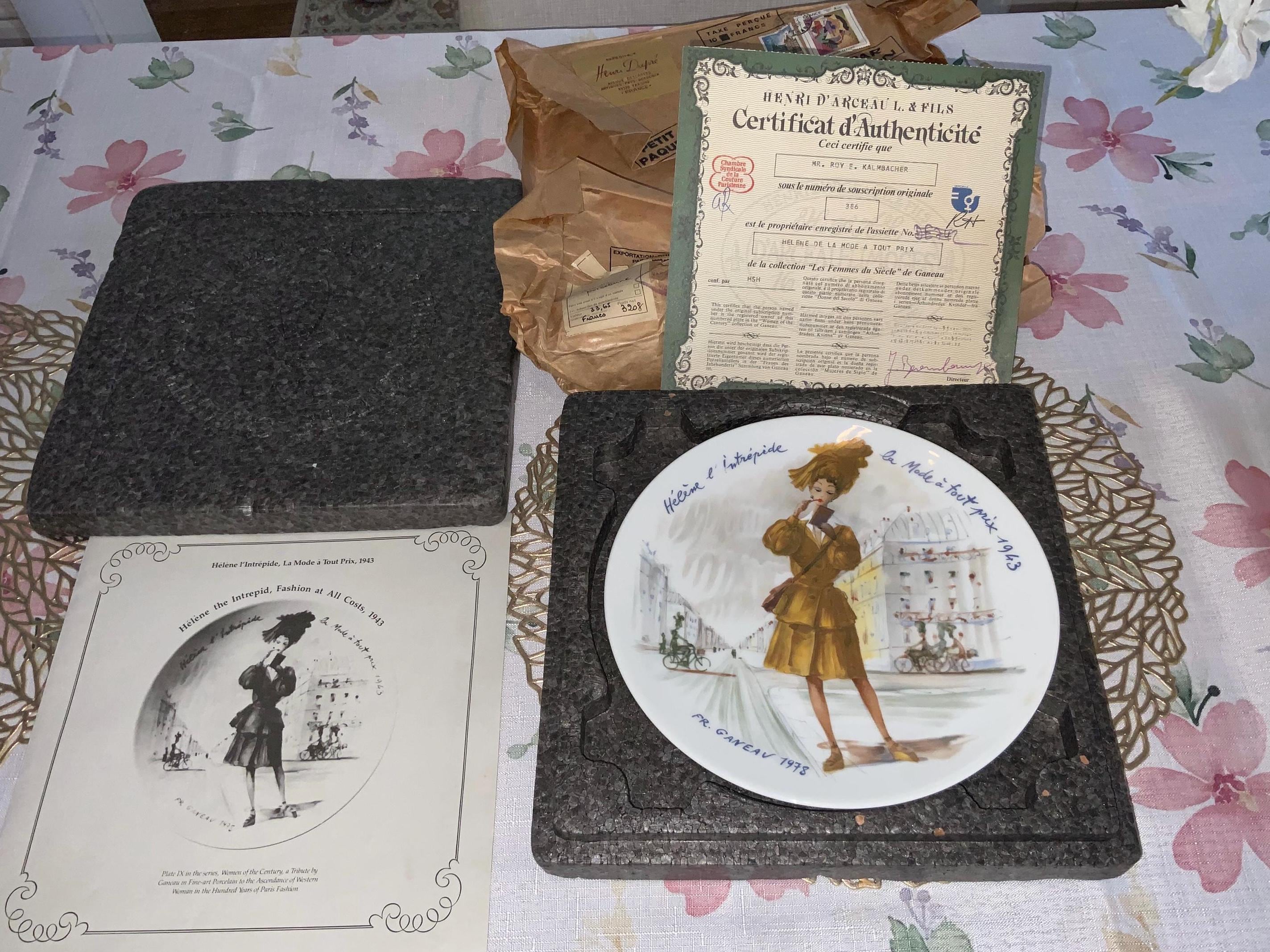 ダルソー・リモージュ・コレクターズプレート：世紀の女性たち