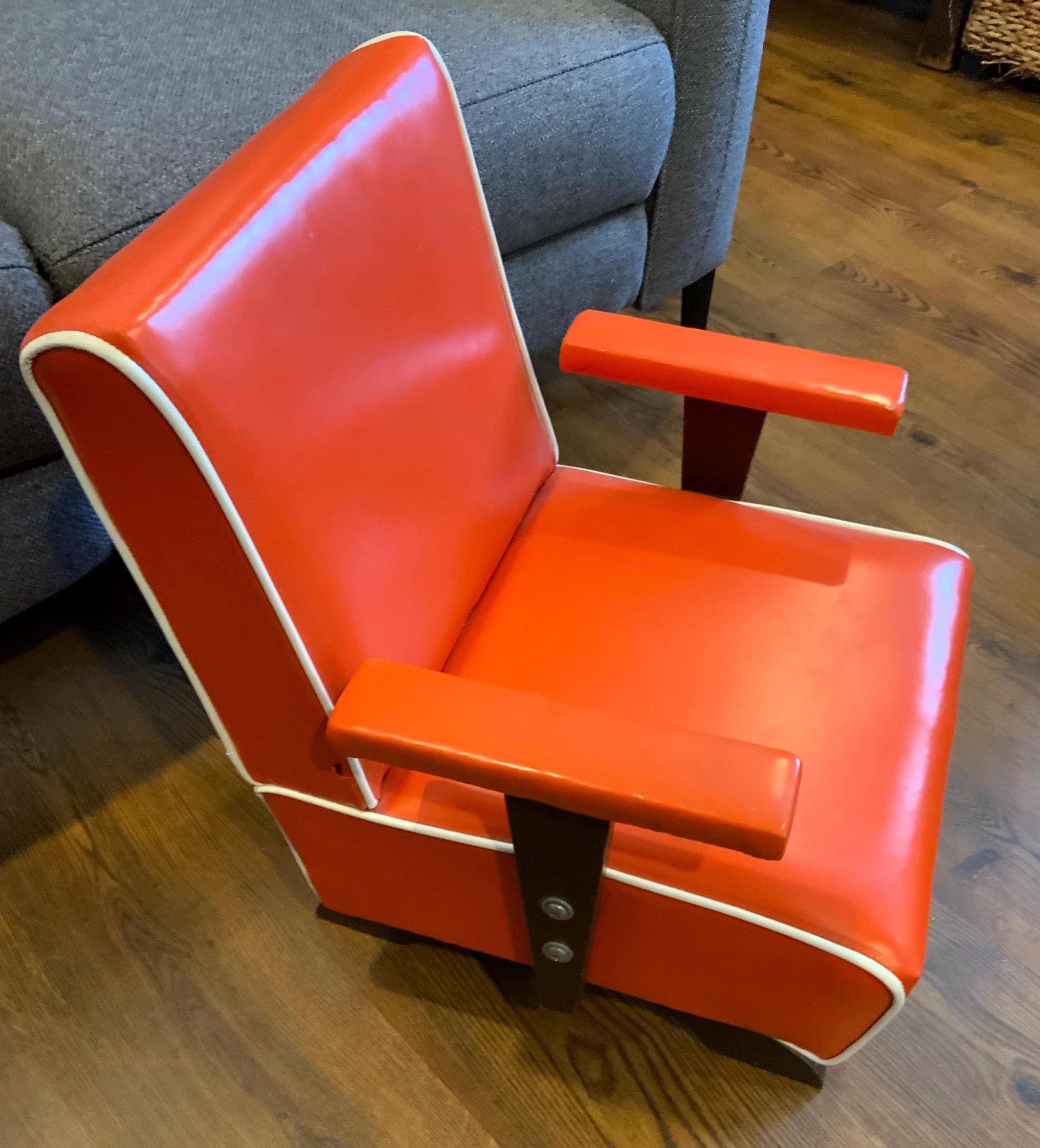 Vintage Child's Mid-century Platform Rocker| Wood & Vinyl by Cly