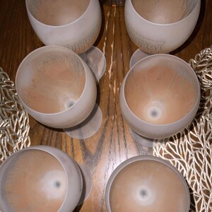 Schott Zwiesel Wine Glasses – Set of 6 – Peachy Grey Iridescent Stemware top view