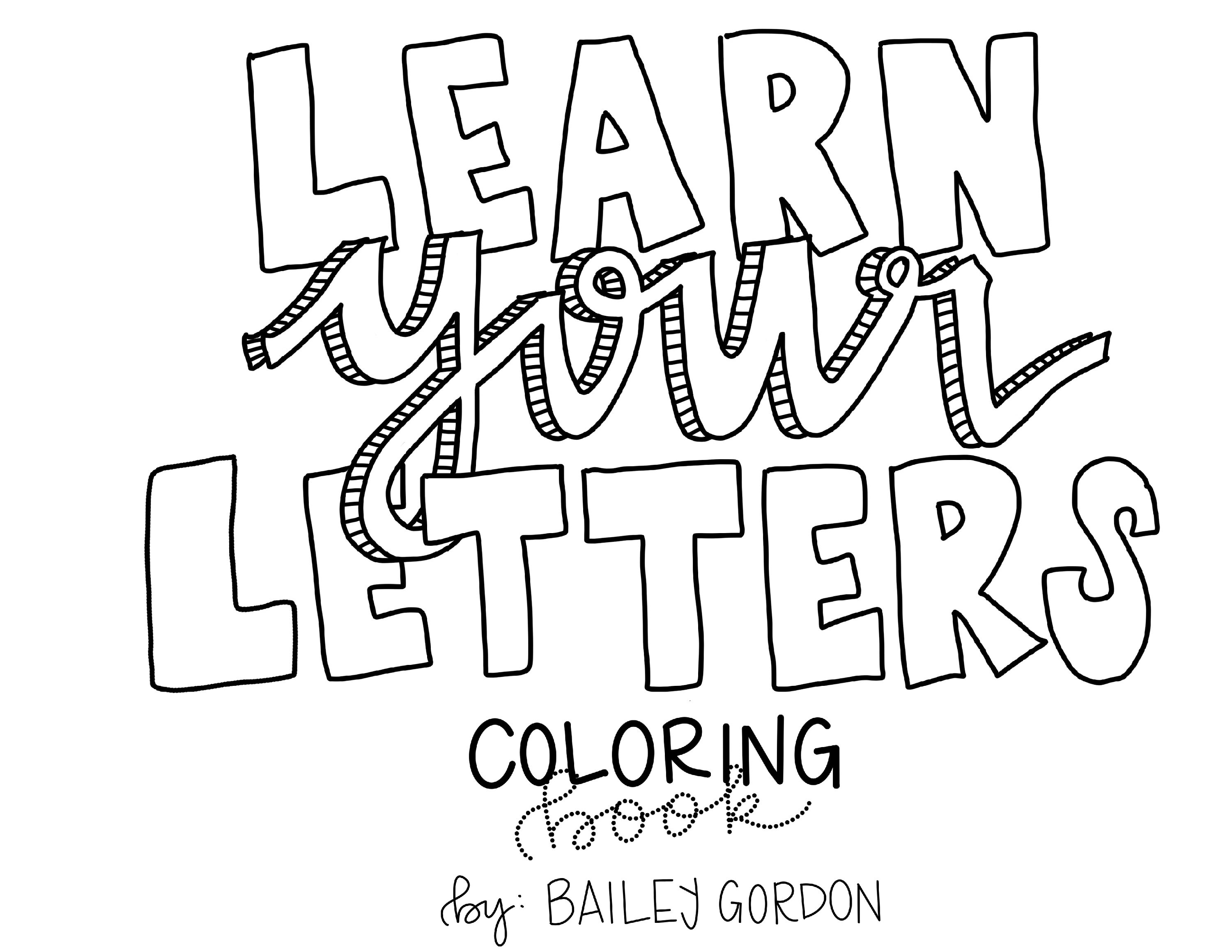 Learn Your Letters Coloring Book Download Color Pages | Etsy