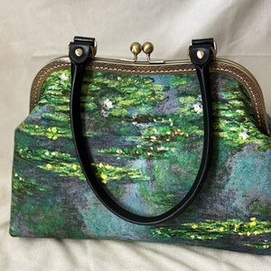 Claude Monet / Monet Paintings / Master Piece Gift / Monet's Purse / Artist Purse / Artist Monet /Water Lily / Exquisite Print Bag