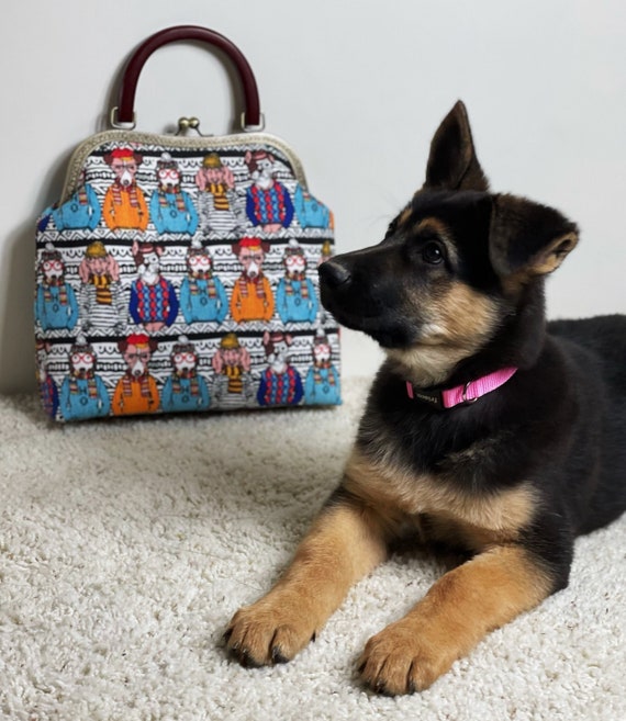 Bolso grande Monedero para perrito Regalo de cumpleanos Bolso de hombro Monedero Kiss Lock Regalo del Dia de la Madre Bolsa para perrito Monedero Kisslock Etsy Espana