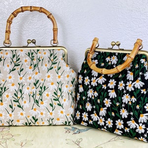 Fashion Handbag, Haute Couture Purse, Fashion & Runway Model, Birthday Gift, Bamboo Handle Clutch, Mother's Day Gift, Handmade Bag