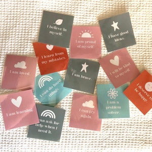 Tarjetas de afirmación imprimibles para niños