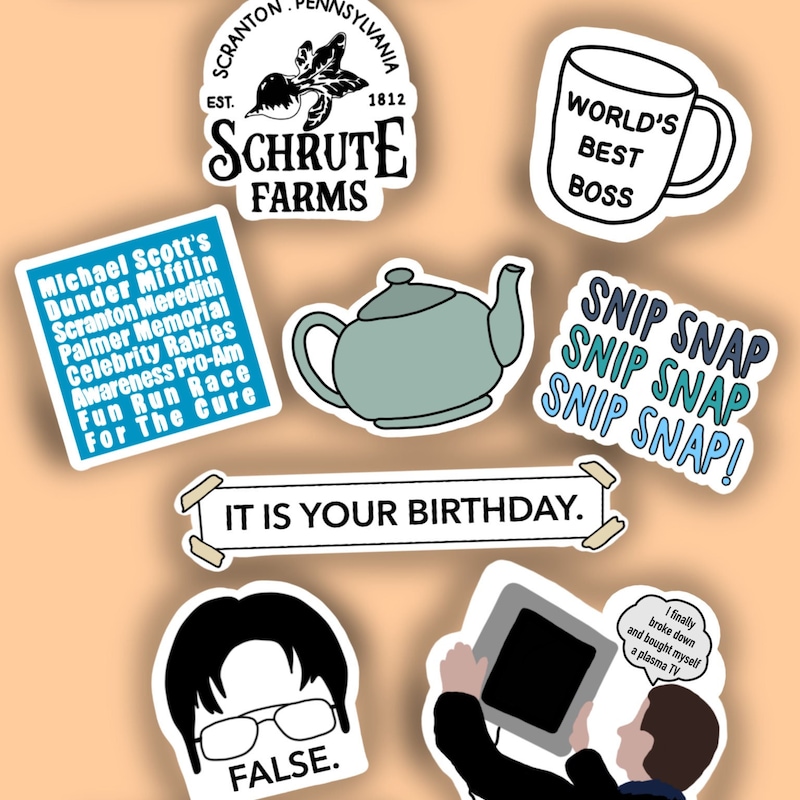 Office Sticker Notebook The Office Stickers - Etsy