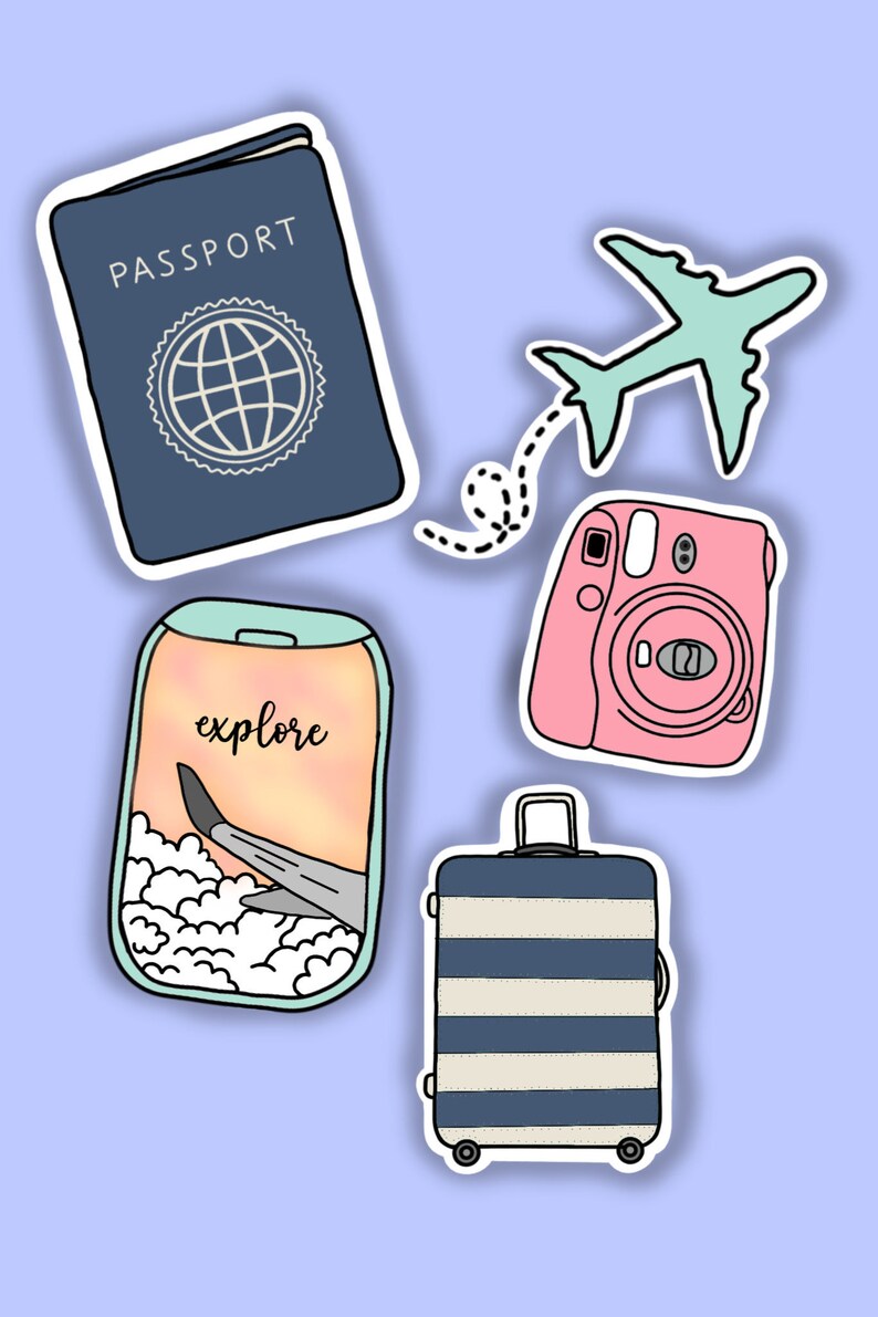 Travel Themed Stickers / Individual Stickers or Full Set Etsy
