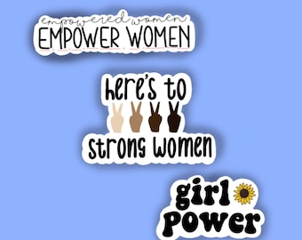Women Empowerment Stickers / Individual Stickers or Full Set, Sticker, Glossy Sticker, Laptop Sticker, Water Bottle Sticker
