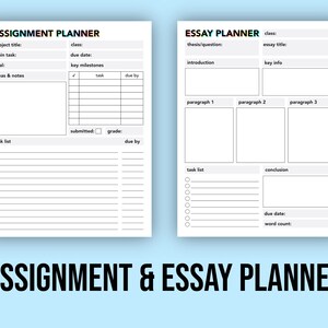 Essay Planner Template Printable for Students | Essay Writing Revision ...
