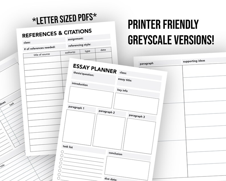 Essay Planner Template Printable for Students Essay Writing - Etsy