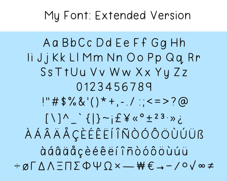 My Handwriting Font: Extended Version image 1