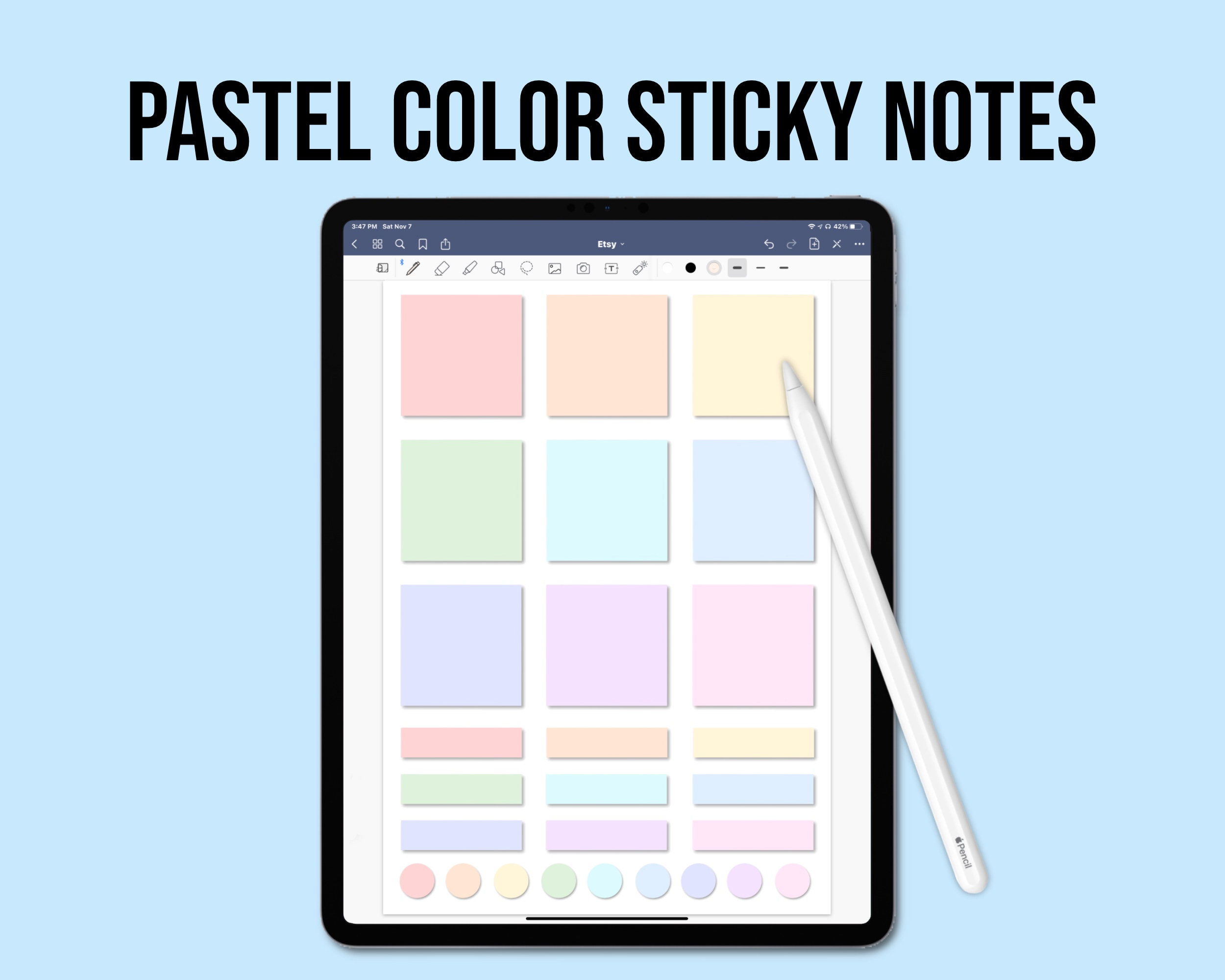 Pastel Sticky Notes 