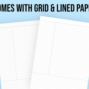 Continuous Cornell Notes Paper Template Sheets | Grid & Lined Digital ...