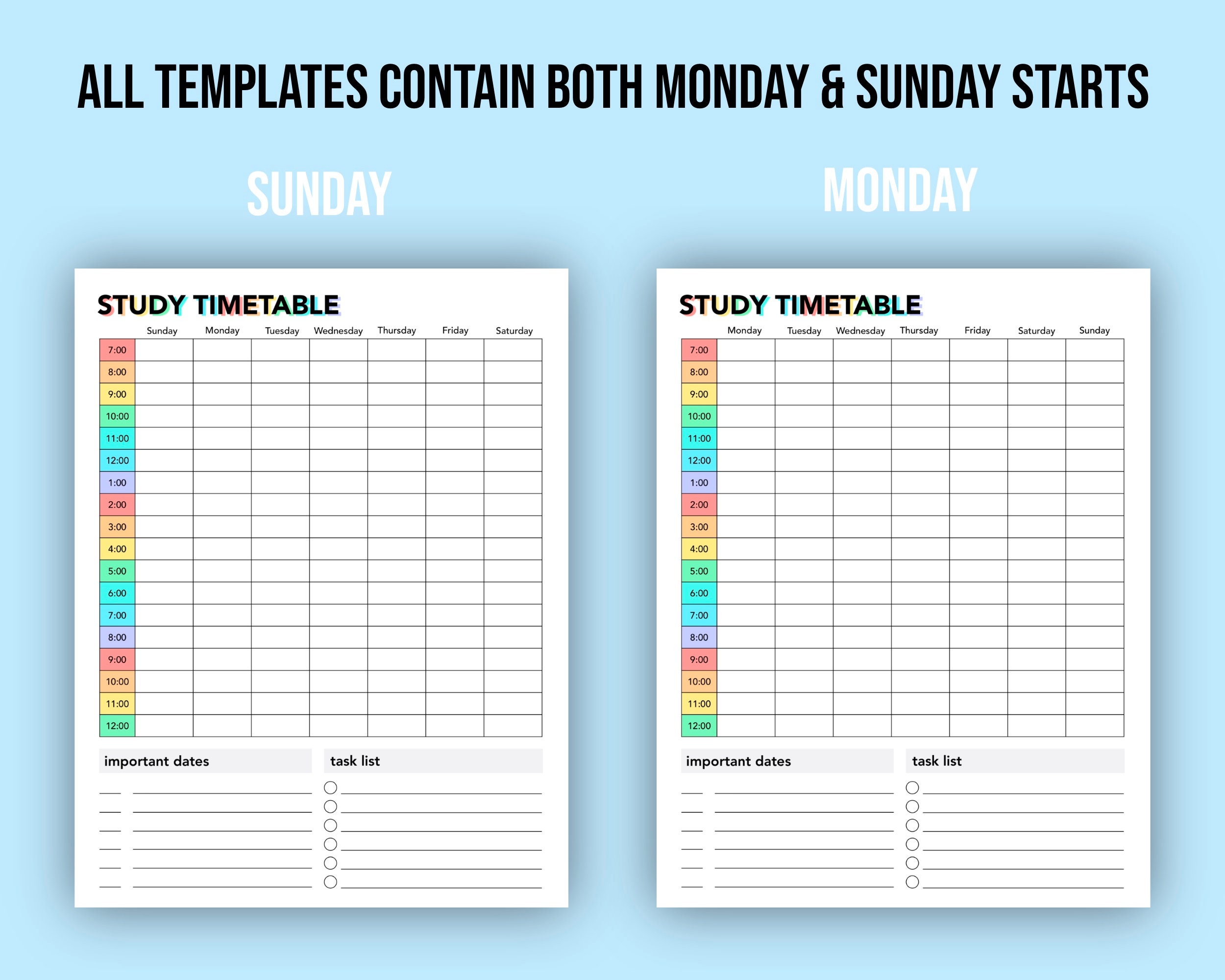 Study Planner Display Example The ULTIMATE Study Planner Bundle for Students | Schedule, Timetable ...
