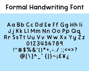 Formal Style Handwritten Font