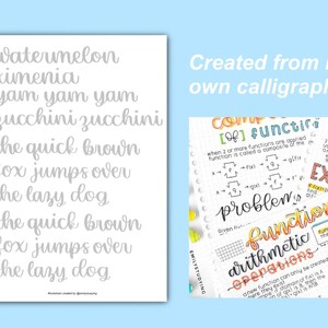 Calligraphy / Handlettering Practice Sheets | Alphabet & Words image 2