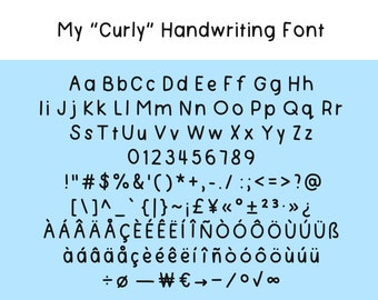My &quot;Curly&quot; Handwriting Font