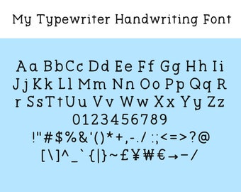 Typewriter Style Handwritten Font | ttf & otf digital download