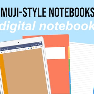 Muji Style Notebooks - Lined, Grid & Dotted Paper with Hyperlinked Dividers