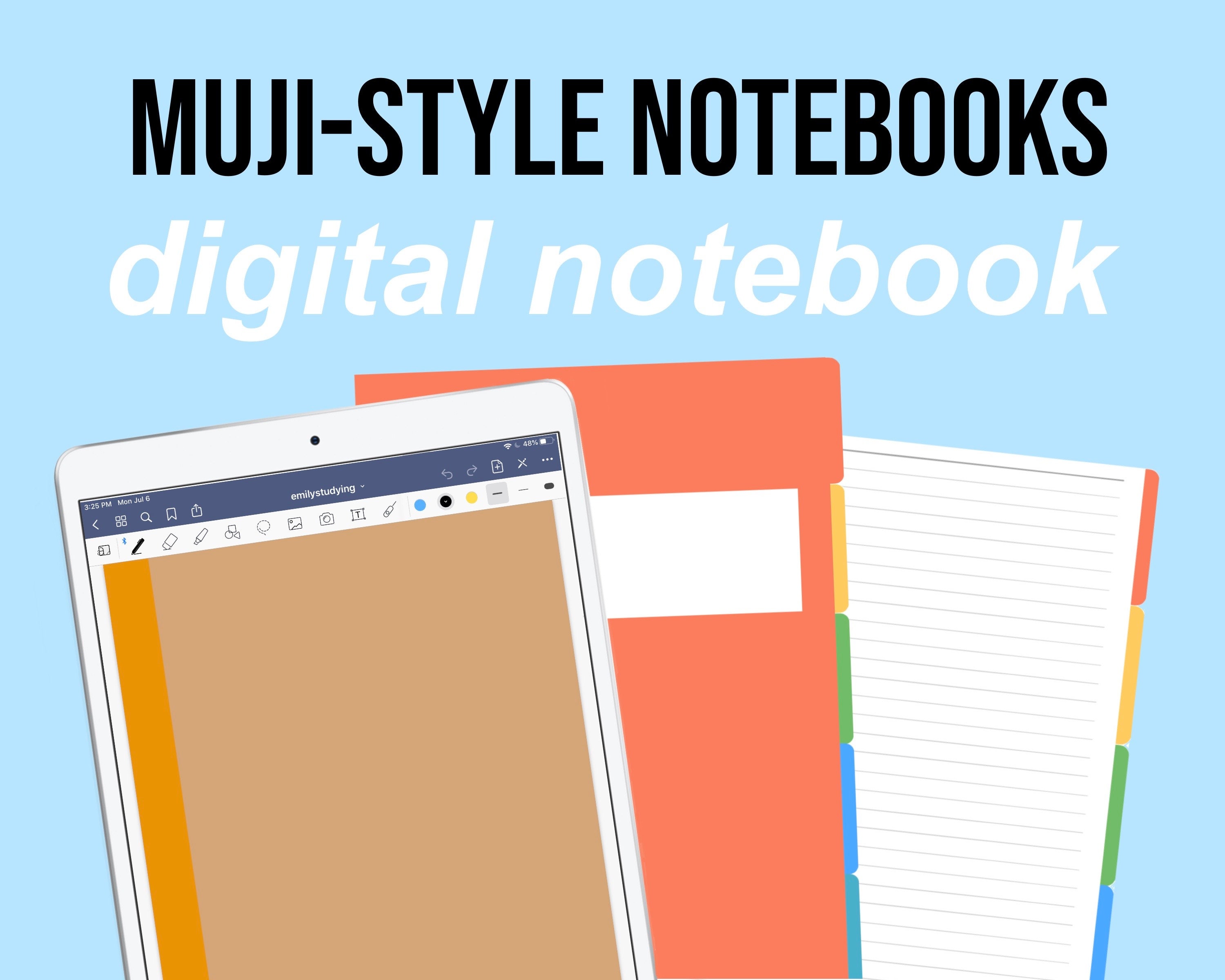 muji style notebooks lined grid dotted paper with etsy