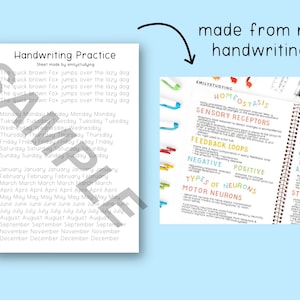 Handwriting Practice Sheets image 2