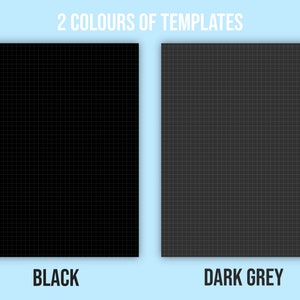 May include: Two square templates, one black and one dark gray, with a grid pattern.