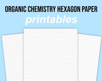Printable Organic Chemistry Paper. Hexagon Paper. Lined Paper. - Etsy