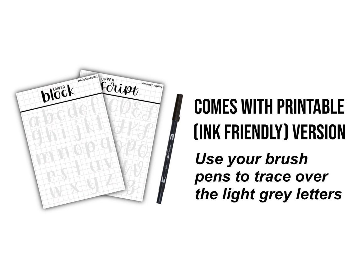 Ultimate Handlettering Practice Sheets | Etsy