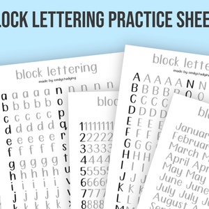 Blokletters Handschrift oefenbladen