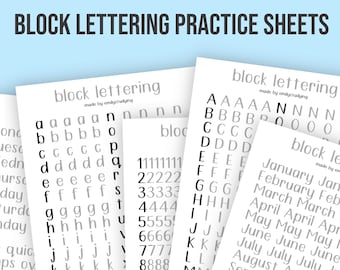 handwriting sheets etsy