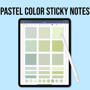 Pastel Green Colors Sticky Notes | Digital Download