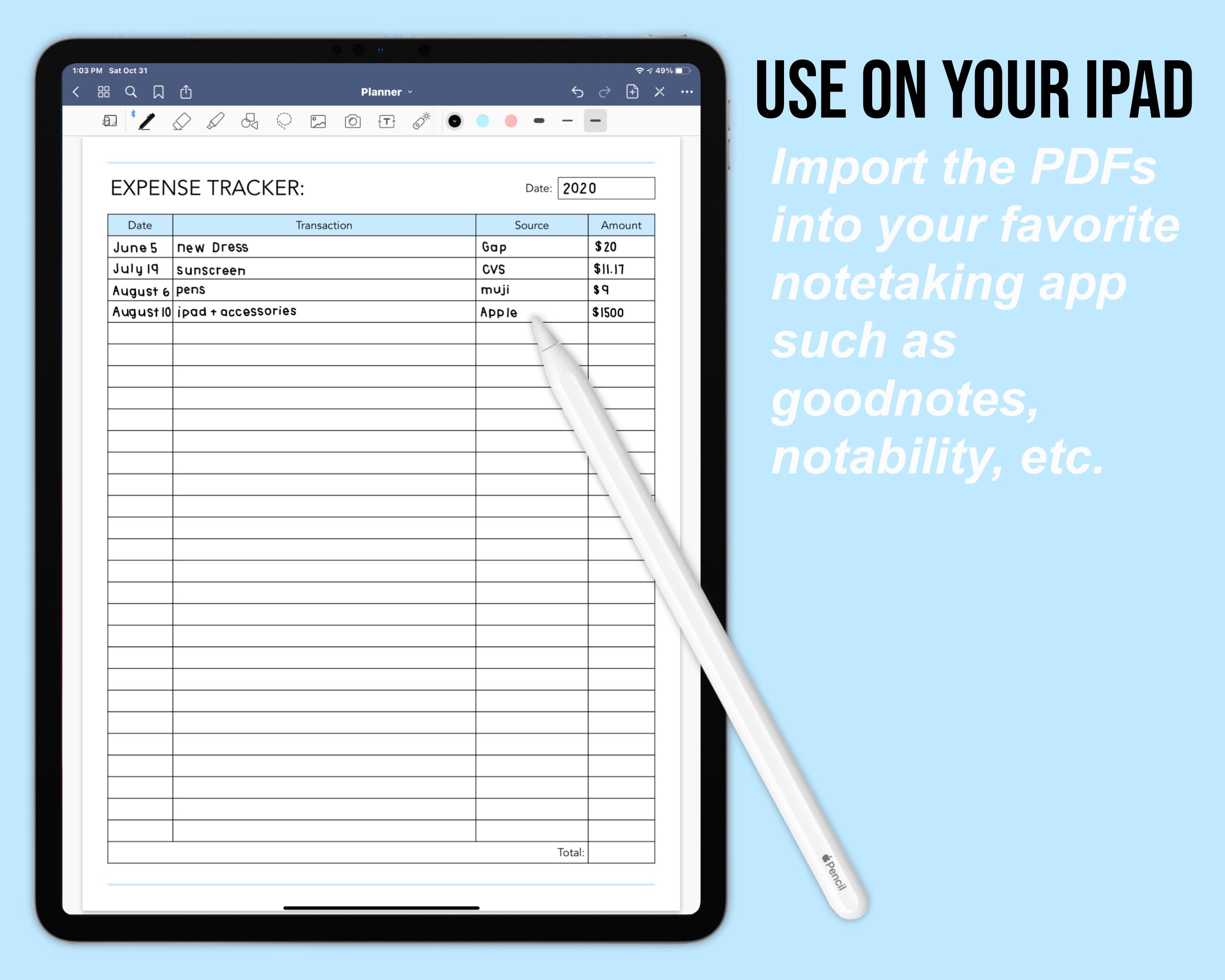 Basic Finance Planner | Printable | 9 Colours - Etsy Canada