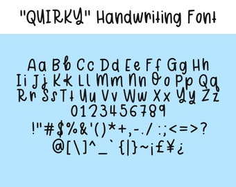 Quirky Handwritten Digital Font