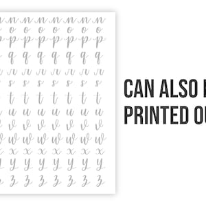 Modern Calligraphy Practice Sheet Template Printable & Digital Download image 6