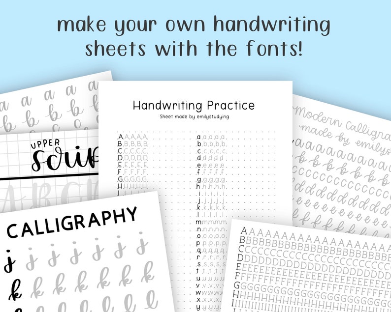 The Ultimate Handwritten Fonts Bundle | 6 Handwriting Font Styles image 10