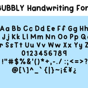 Sprudelnde handgeschriebene Schrift