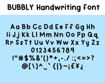 Bubbly Handwritten Font