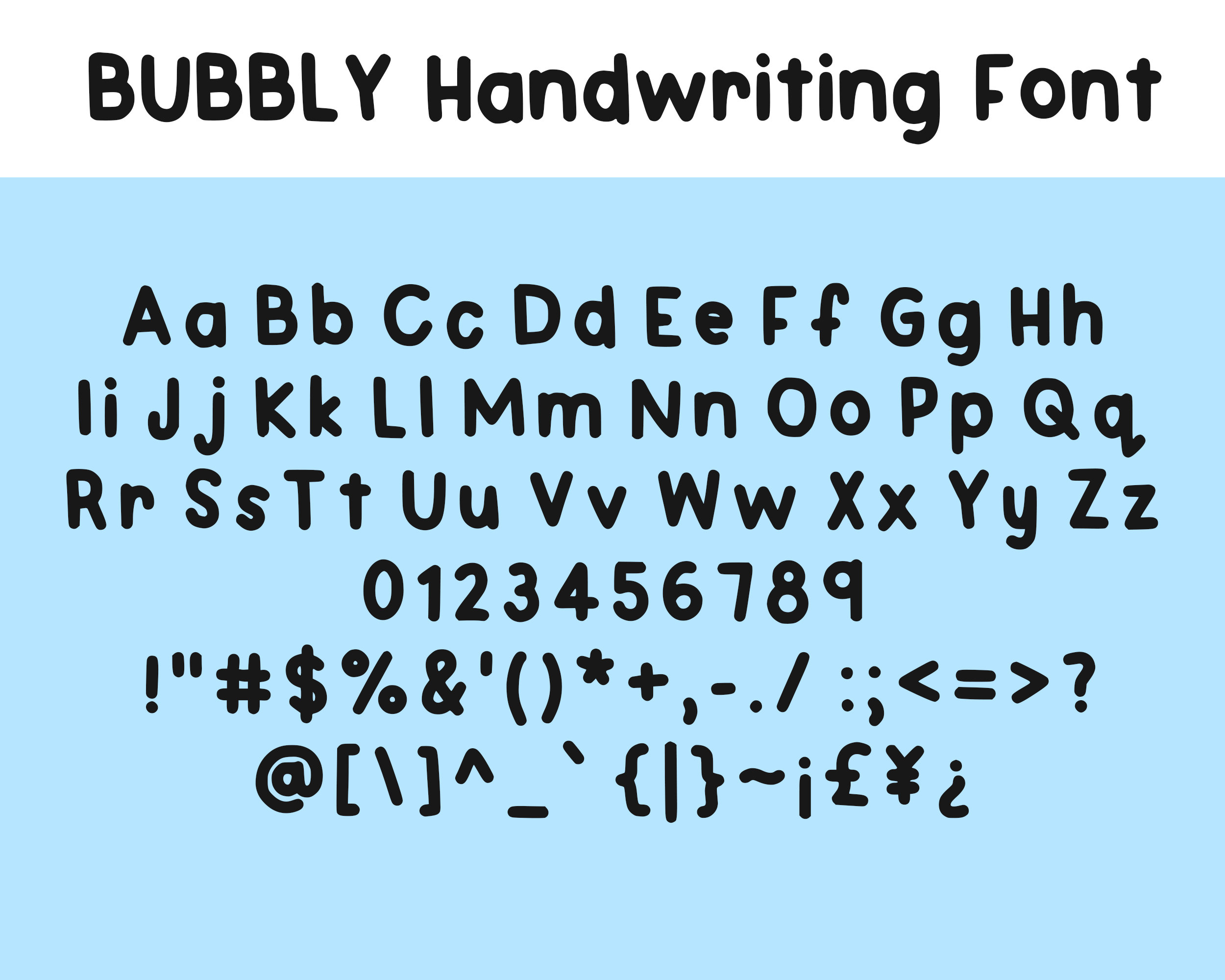 Bubbly Handwritten Font Etsy