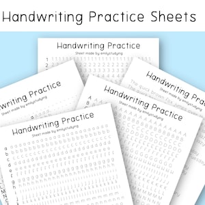 handwriting practice etsy