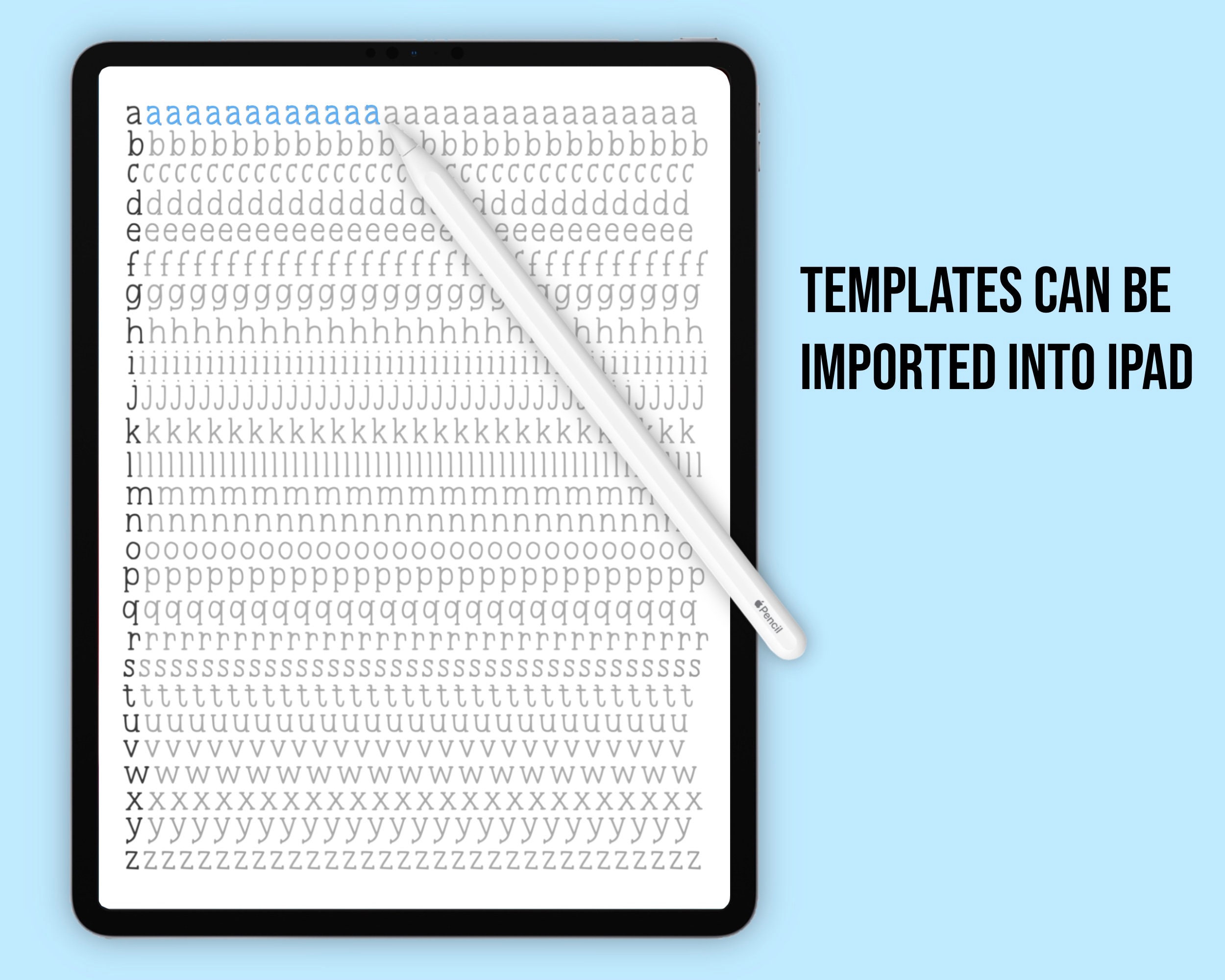 Typewriter Serif Style Handwriting Practice Sheets Etsy Canada
