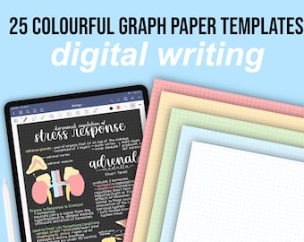 25 Colorful Graph Paper Templates | Digital Writing