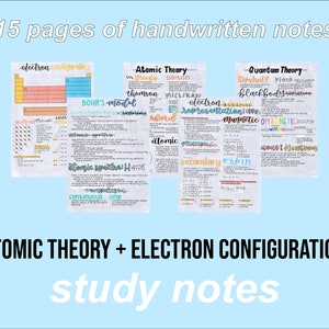 Chemistry Notes (Atomic Theory & Electron Configuration)