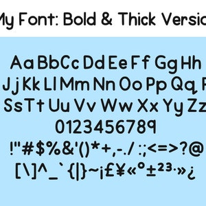 My Bold & Thick Handwriting Font