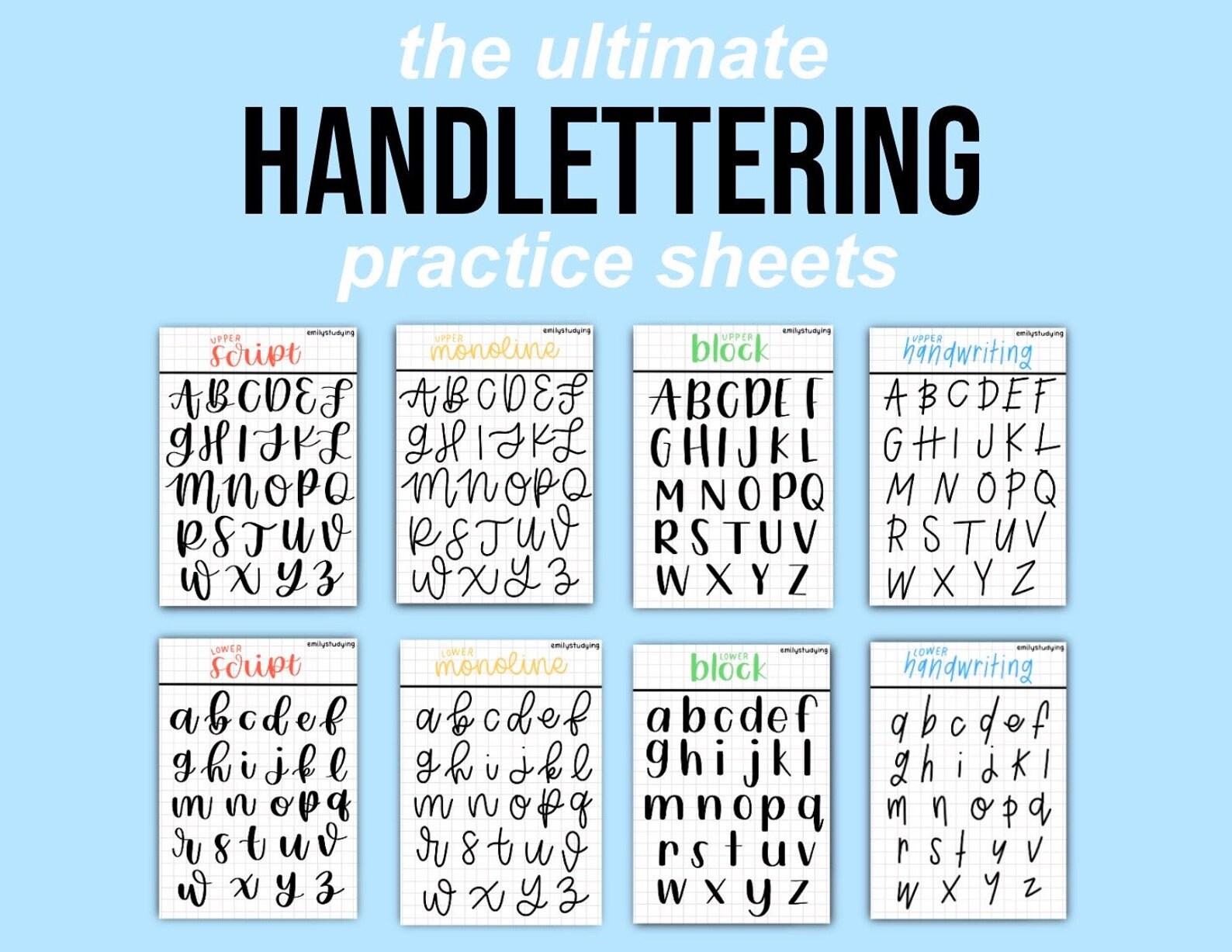 Handwriting Cursive Calligraphy Practice Templates Bundle Etsy Handwriting Cursive Calligraphy Practice Templates Bundle Etsy
