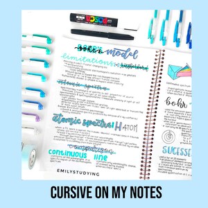 Pode incluir: Uma p&aacute;gina de notas escritas &agrave; m&atilde;o num caderno de espiral com destaques azuis e cor-de-rosa. As notas discutem o modelo at&oacute;mico de Bohr, os espectros at&oacute;micos e a compara&ccedil;&atilde;o entre os espectros cont&iacute;nuos e os espectros de linhas. O texto inclui as palavras "modelo de Bohr", "limita&ccedil;&otilde;es", "espectros at&oacute;micos", "compara&ccedil;&atilde;o", "cont&iacute;nuo" e "linhas".