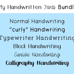 The Ultimate Handwritten Fonts Bundle | 6 Handwriting Font Styles