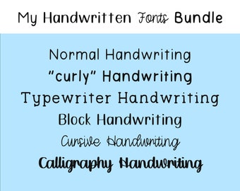 The Ultimate Handwritten Fonts Bundle | 6 Handwriting Font Styles