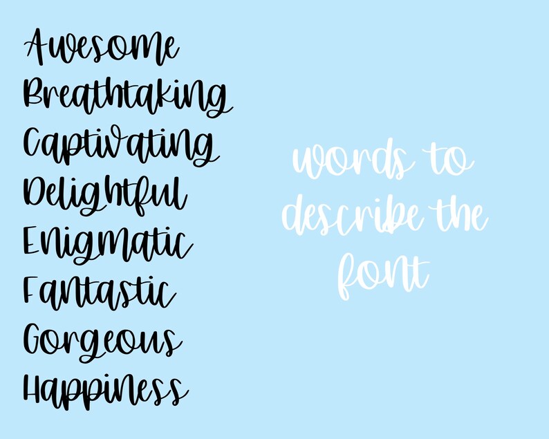 Bouncy Script Calligraphy Handwritten Font - Etsy