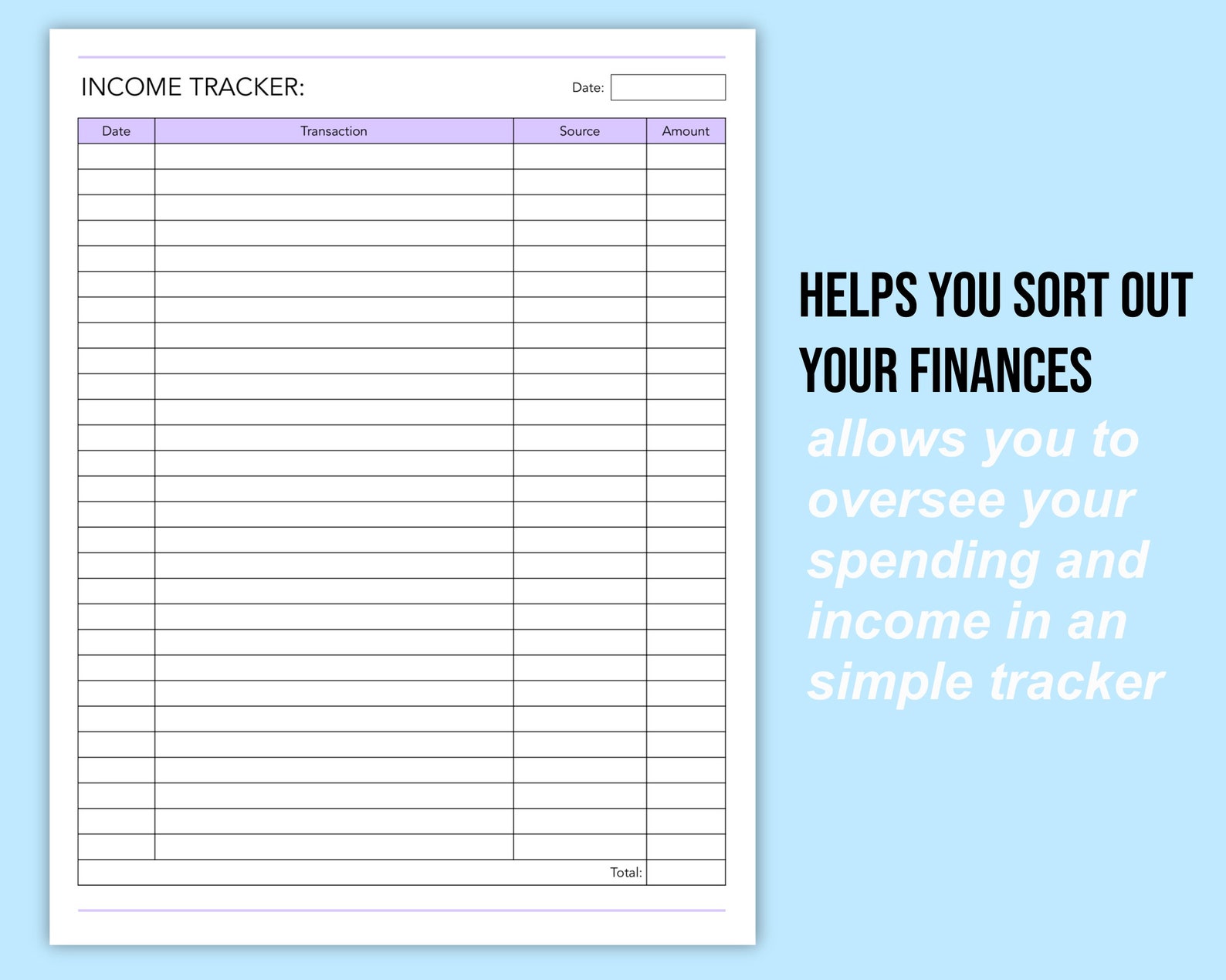 Basic Finance Planner Printable 9 Colours - Etsy Canada