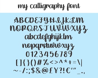 My Handwritten Calligraphy Font